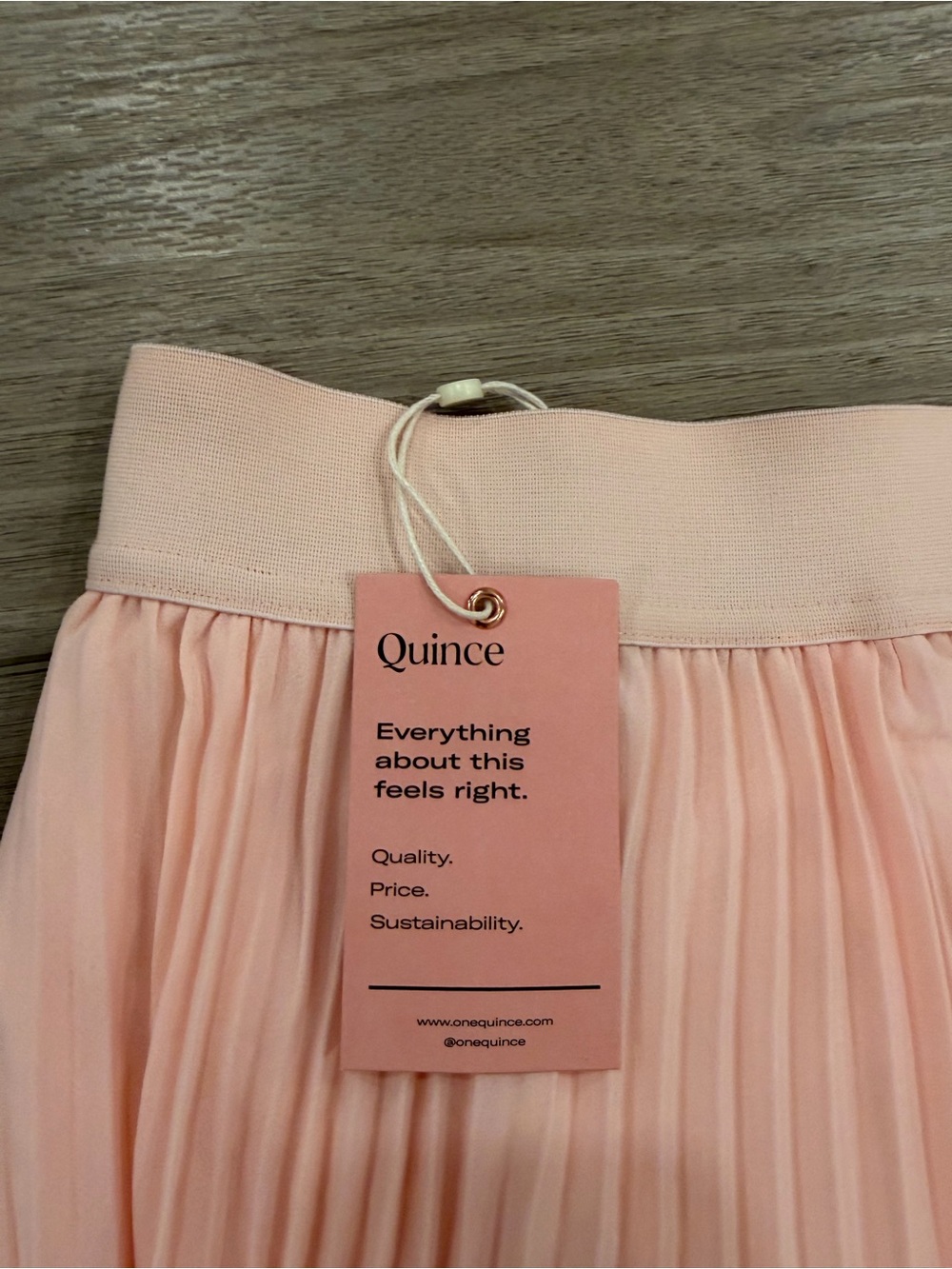 Quince Blush Pleated Chiffon Midi Skirt, Size L NWT - Picture 3 of 8